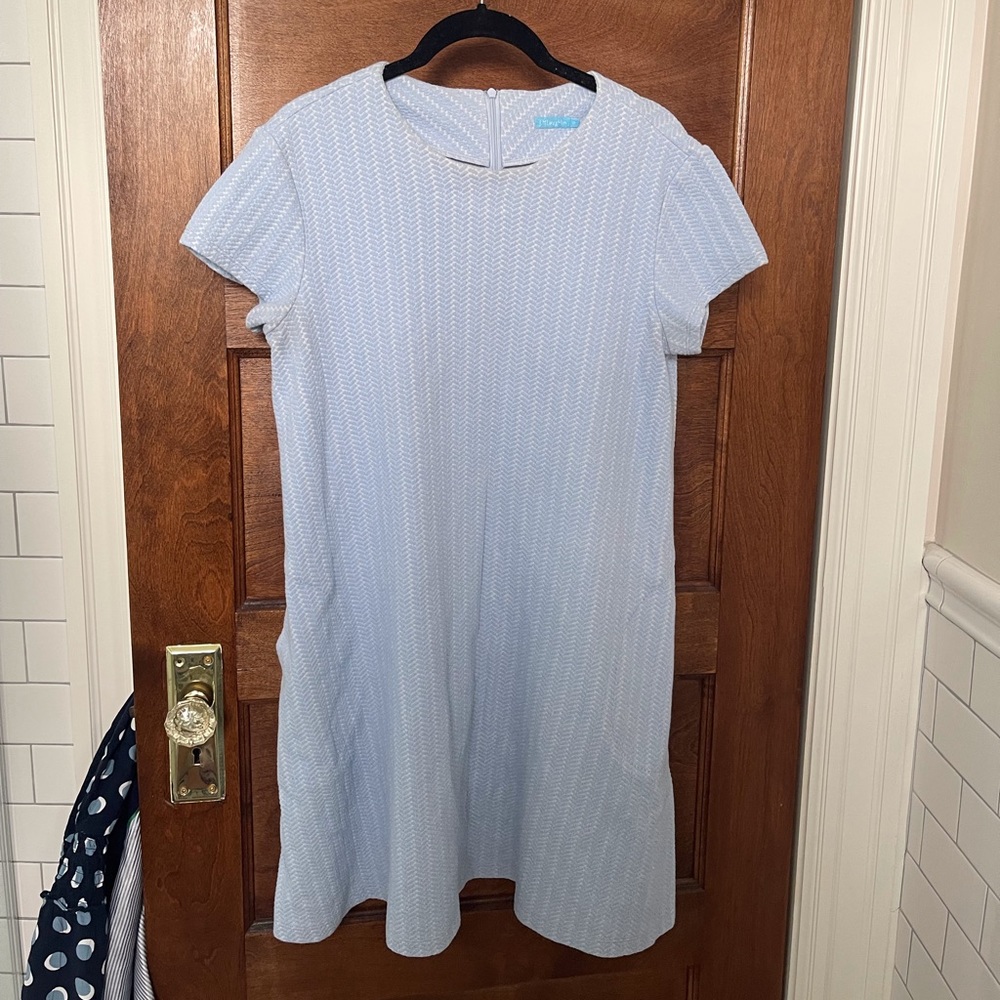 J. McLaughlin pale blue short sleeve dress